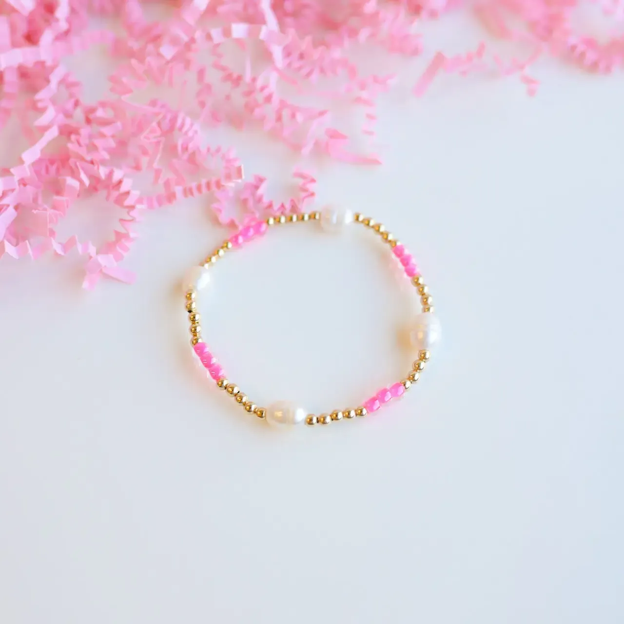 BB Hot Pink Pearl Poppi Bracelet