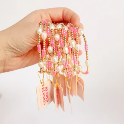 BB Hot Pink Pearl Poppi Bracelet