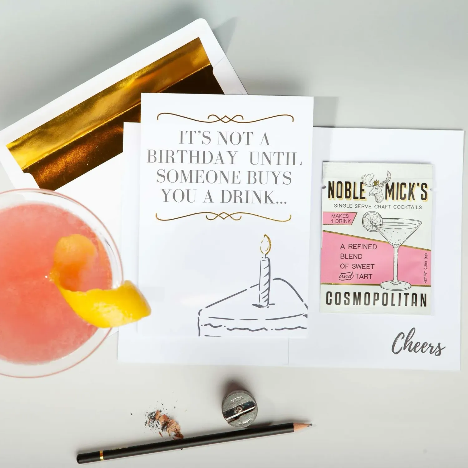 Noble Micks Birthday Drink Greeting Card