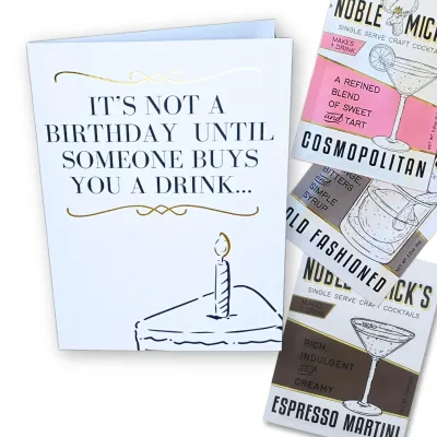 Noble Micks Birthday Drink Greeting Card