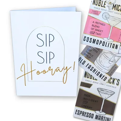 Noble Micks Sip Sip Hooray Greeting Card