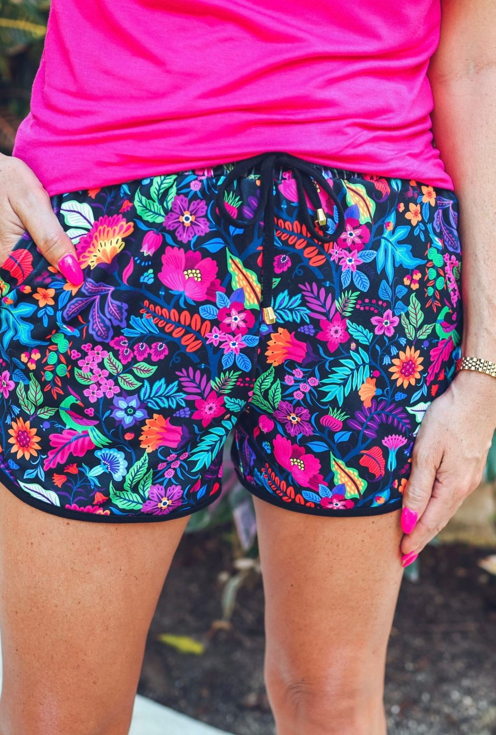 JESS LEA Black Fiesta Time Everyday Shorts
