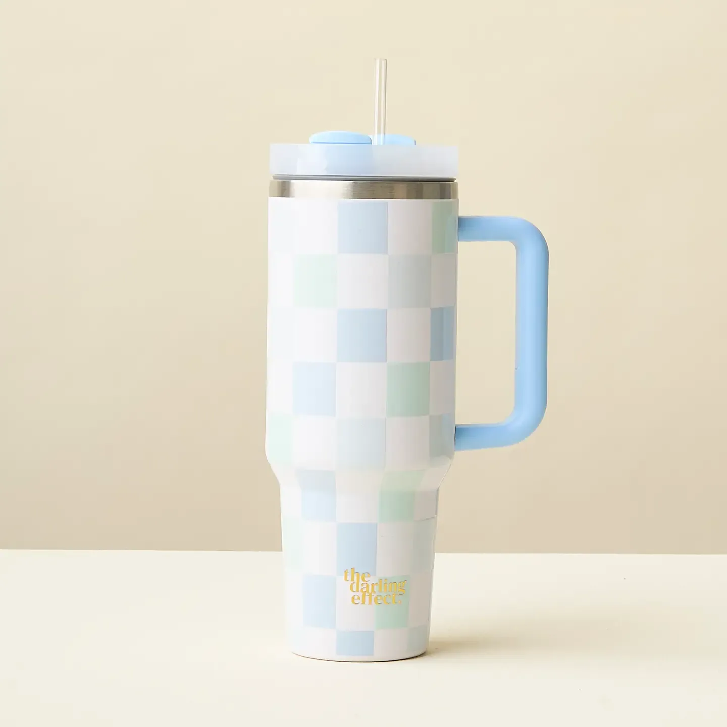DARLING EFFECT 40oz Check Blue