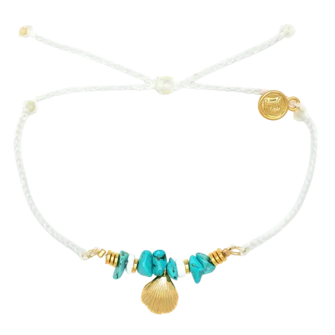 PuraVida Mini Conch Gold Charm Bracelet