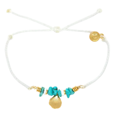 PuraVida Mini Conch Gold Charm Bracelet