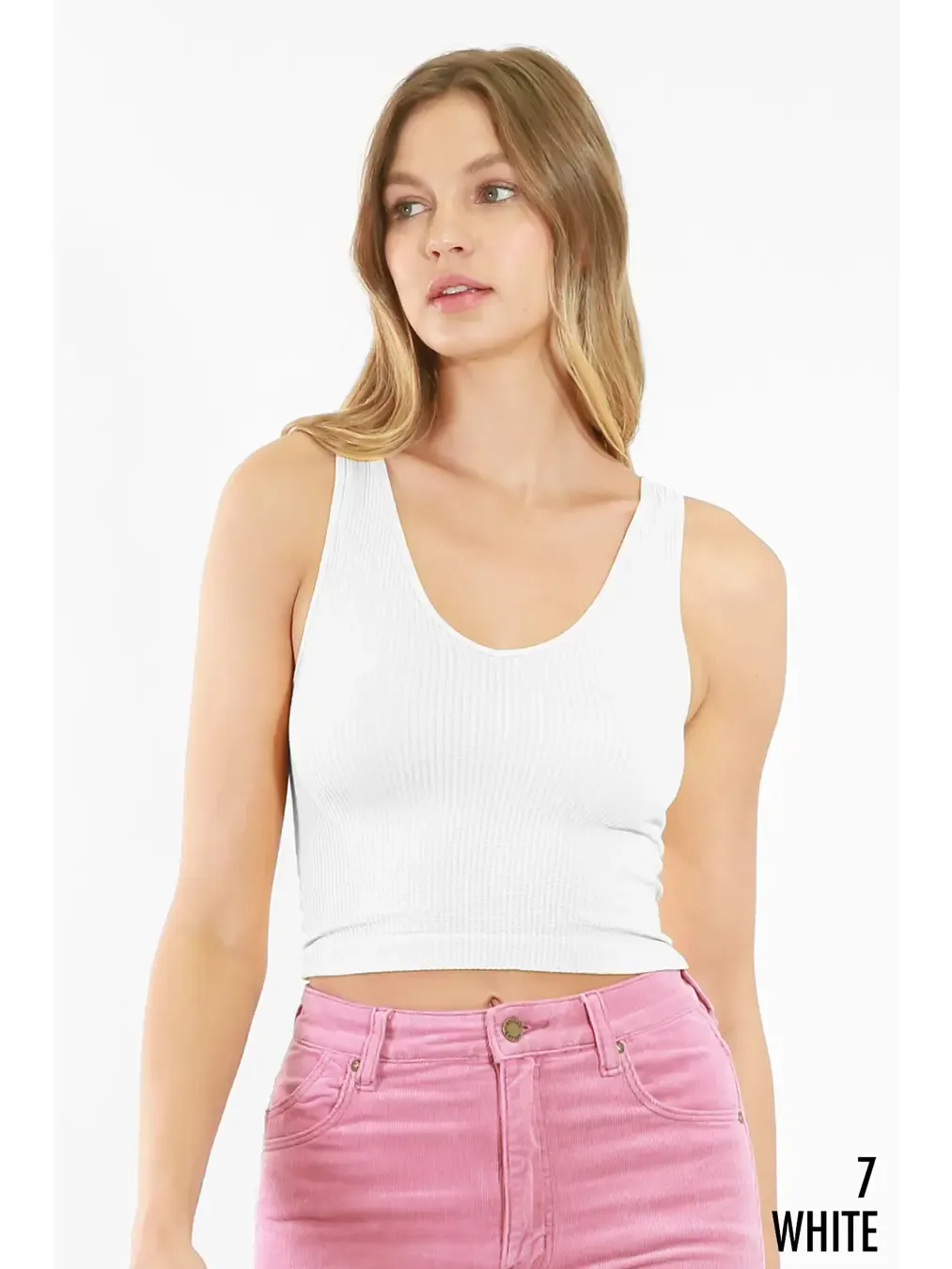 Niki Biki Reversible Ribbed Crop Top