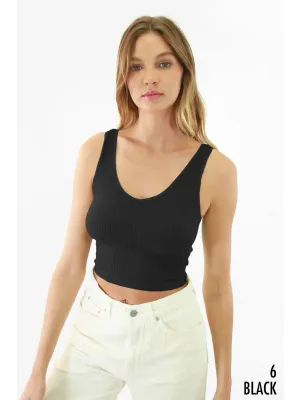 Niki Biki Reversible Ribbed Crop Top