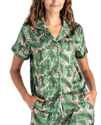 HelloMello Aloha Bed Satin Pajama Top
