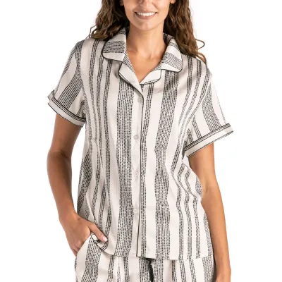HelloMello Overnight Oasis Satin Pajama Top