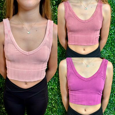 NIKIBIKI Vintage Reversible Herringbone Crop