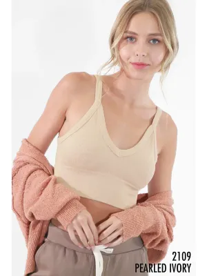 NIKIBIKI Ribbed V-Neck Bra Top