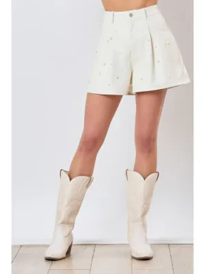 Rush Pearl Pleather Shorts
