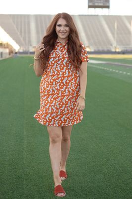 LAYERZ Tailgate Dress Burnt Orange