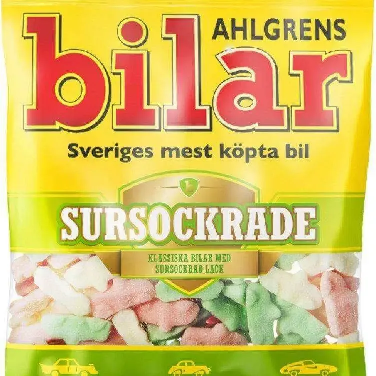 Swedish Candy Ahlgrens Bilar Sursockrade (Sour)