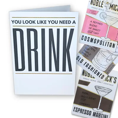 Noble Micks Need A Drink Greeting Card