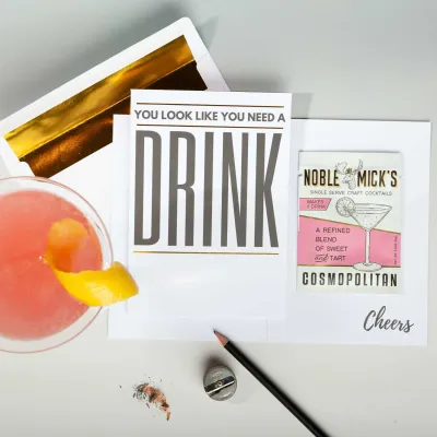 Noble Micks Need A Drink Greeting Card