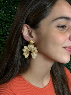 PRIA Open Miyuki Flower Earrings