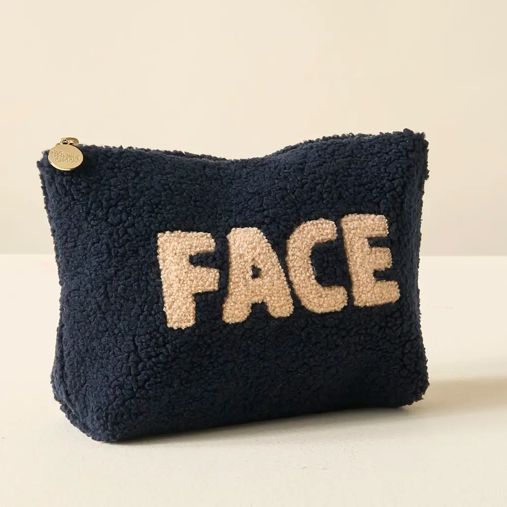 FACE Zippered Teddy Pouch