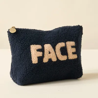 FACE Zippered Teddy Pouch