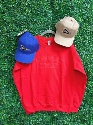 Collegiate Red Puff Sweatshirt