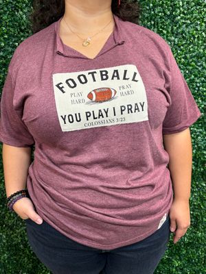 Football Patch V-neck