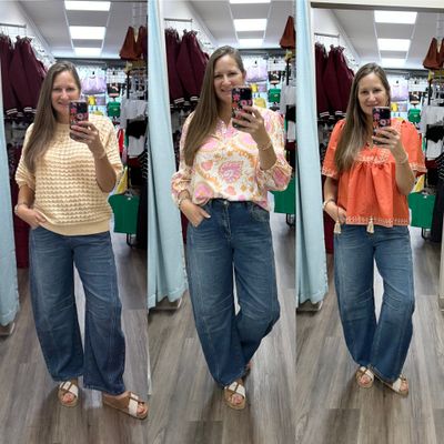 SK Medium Wash Barrel Jeans