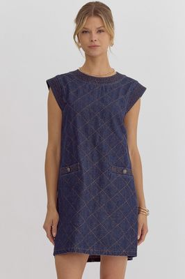 Entro Diamond Denim Dress