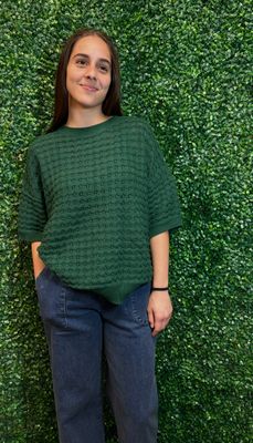 Vine &amp; Love Crochet sweater top Green