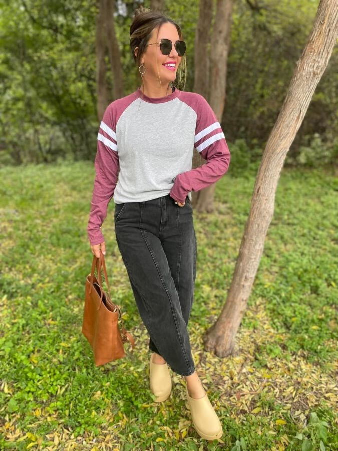 OLIVER &amp; OTIS Maroon Varsity Tee