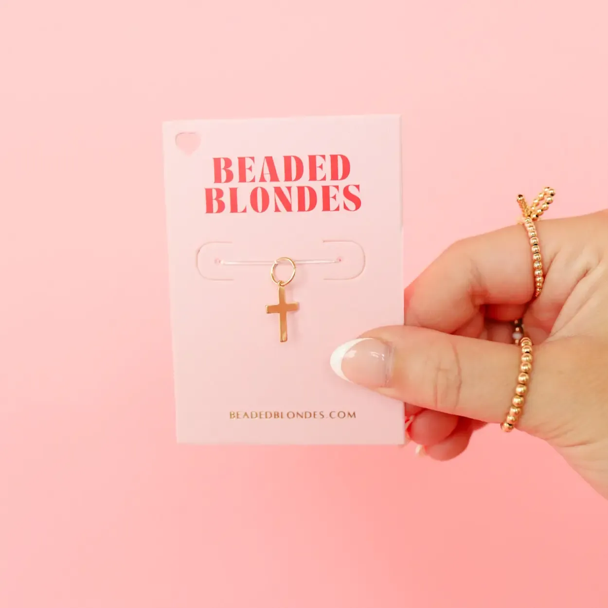 BB Gold Cross Charm 