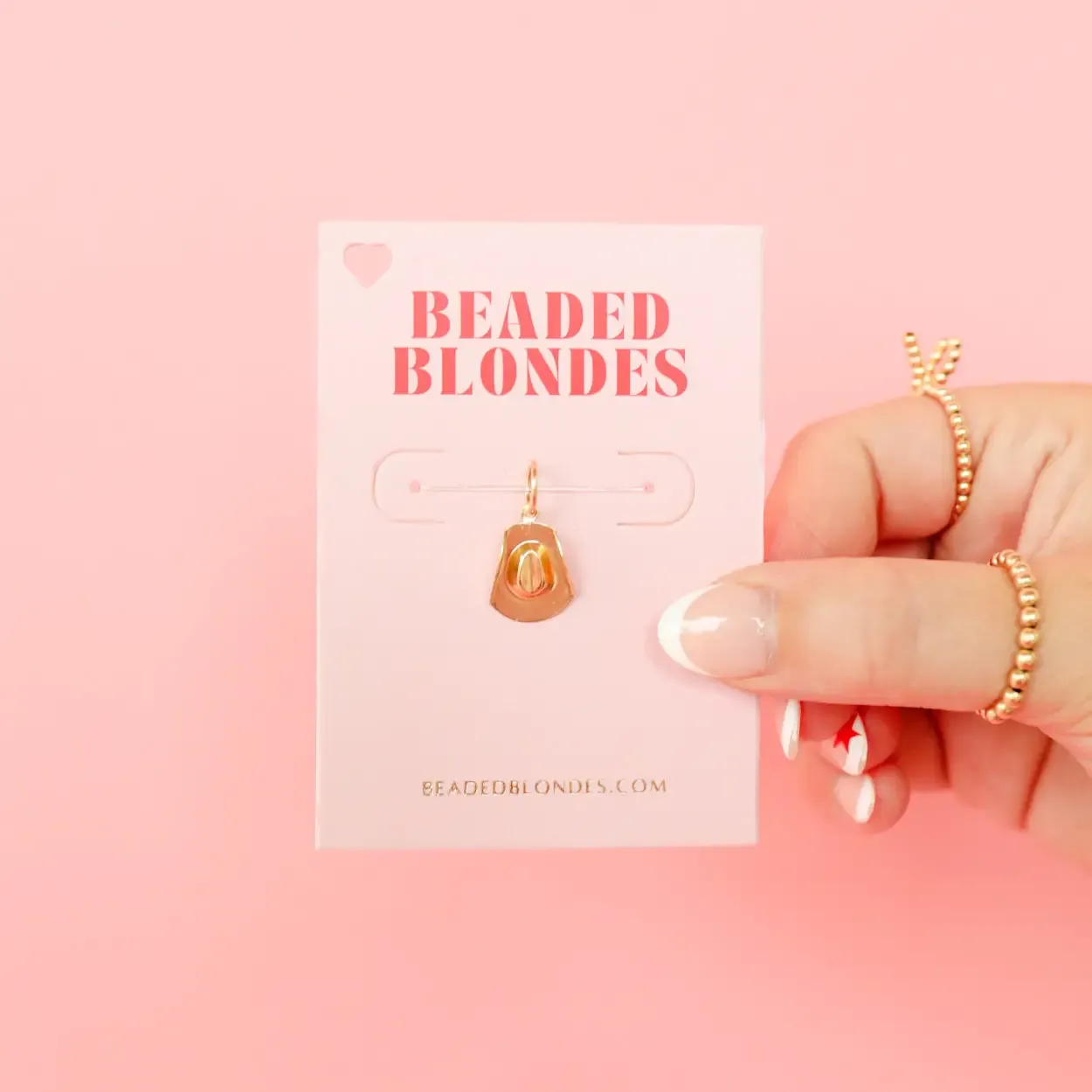 BB Gold Cowgirl Hat Charm 