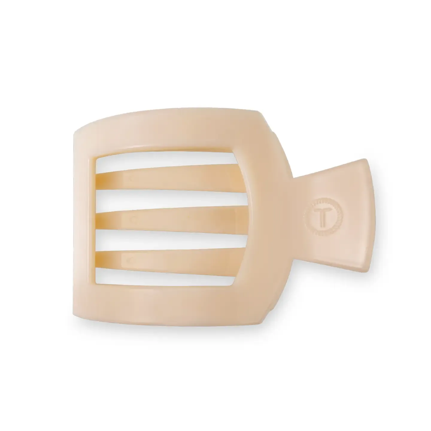 Teleties Almond Beige Medium Square Flat Clip