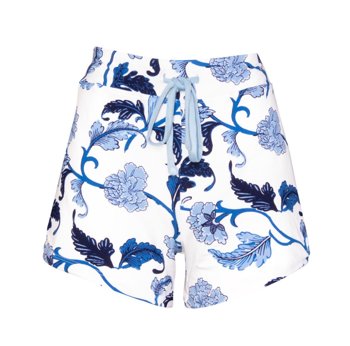 AmandaBlu Sleep Shorts- Blu Acanthus Leaf