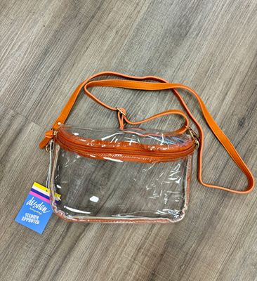 Lexi Burnt Orange Clear Purse