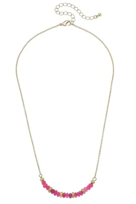 CANVAS Hallie Fuchsia Beaded Necklace