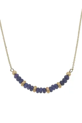 CANVAS Hallie Navy Beaded Necklace