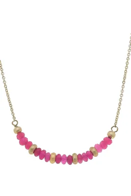 CANVAS Hallie Fuchsia Beaded Necklace