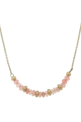 CANVAS Hallie Light Pink Beaded Necklace