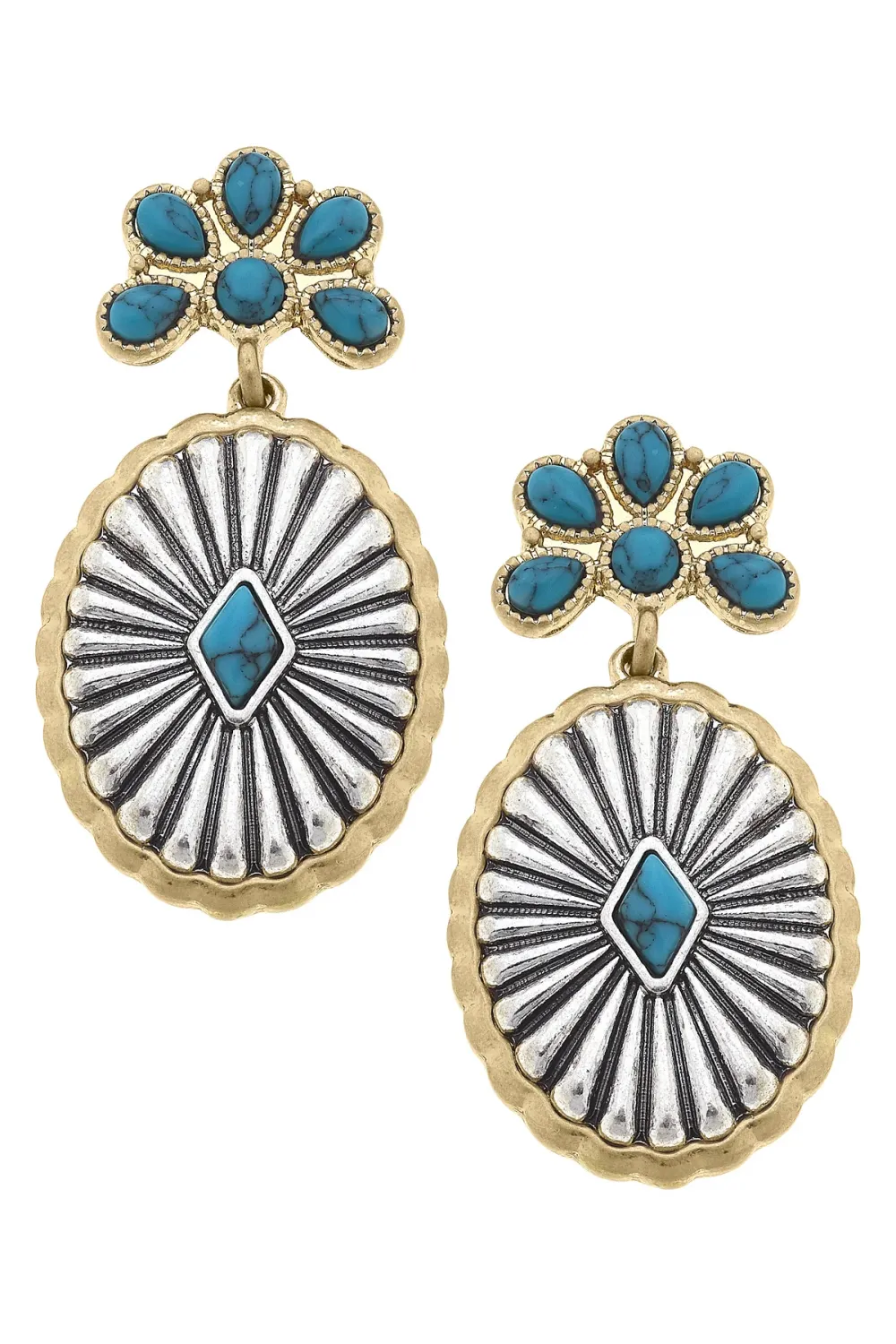 Canvas Monica Turquoise Drop Earrings