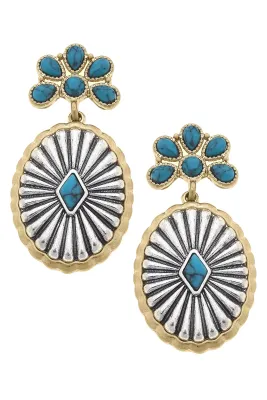 Canvas Monica Turquoise Drop Earrings