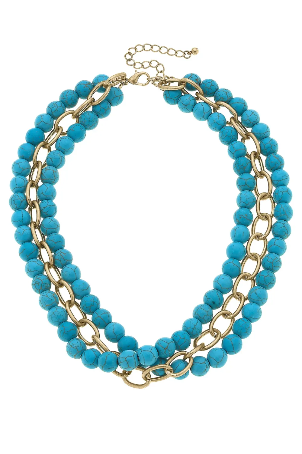 Canvas Kaycee 3-Row Turquoise Necklace
