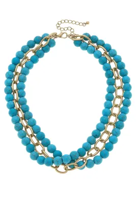 Canvas Kaycee 3-Row Turquoise Necklace