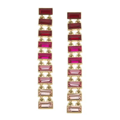 CANVAS Katherine Pink Ombre Rhinestone Earrings