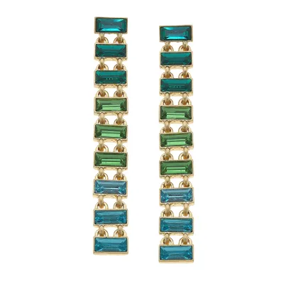 CANVAS Katherine Green Ombre Rhinestone Earrings