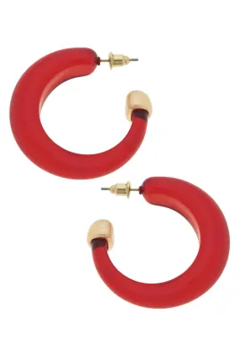 Canvas Burgundy Brady Chunky Resin Hoop