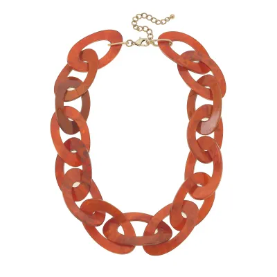 Canvas Orange Cheryl Statement Necklace