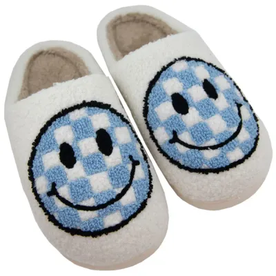 Katydid Check Happy Face Slippers