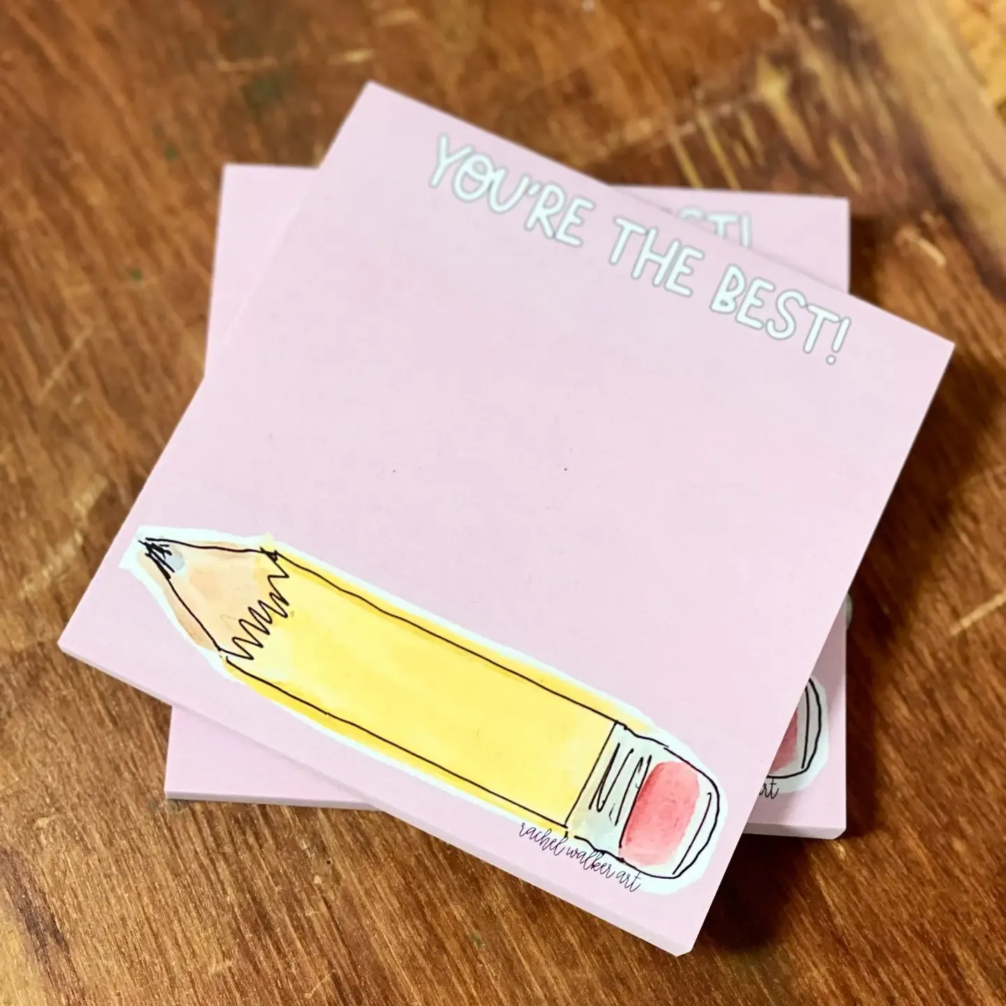 Happy By Rachel Best Teacher Notepad