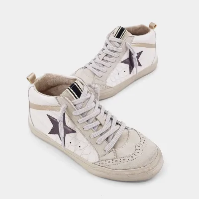 Paulina Taupe Croco Sneaker