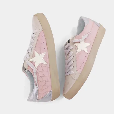 Paula Mauve Croco Sneaker